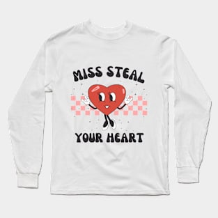 "Miss Steal", a cartoon character with blinking eyes Long Sleeve T-Shirt